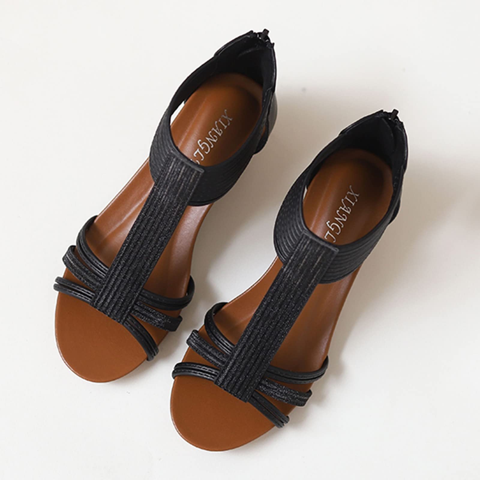 Zeppe Donna Estiva Scarpe Eleganti Comode Scarpe da donna Sandali con zeppa alla Sandali da spiaggia con soletta morbida in stile bohémien Espadrillas Zeppa Eleganti Estive