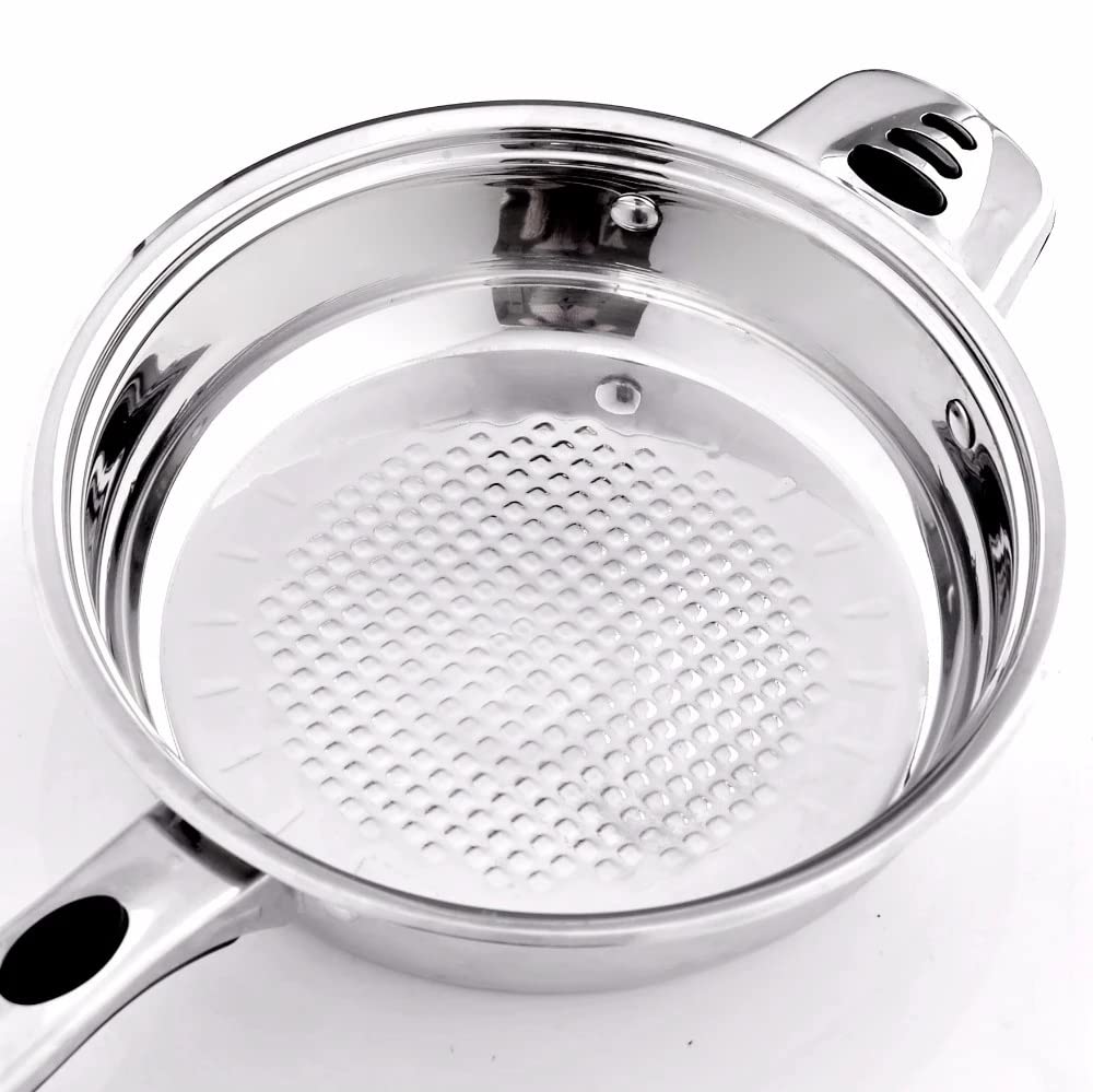 Set di pentole in Acciaio Inossidabile da 16 Pezzi Set di pentole e padelle a induzione Include casseruola, casseruola, insalatiera, Inserto per la Cottura a Vapore