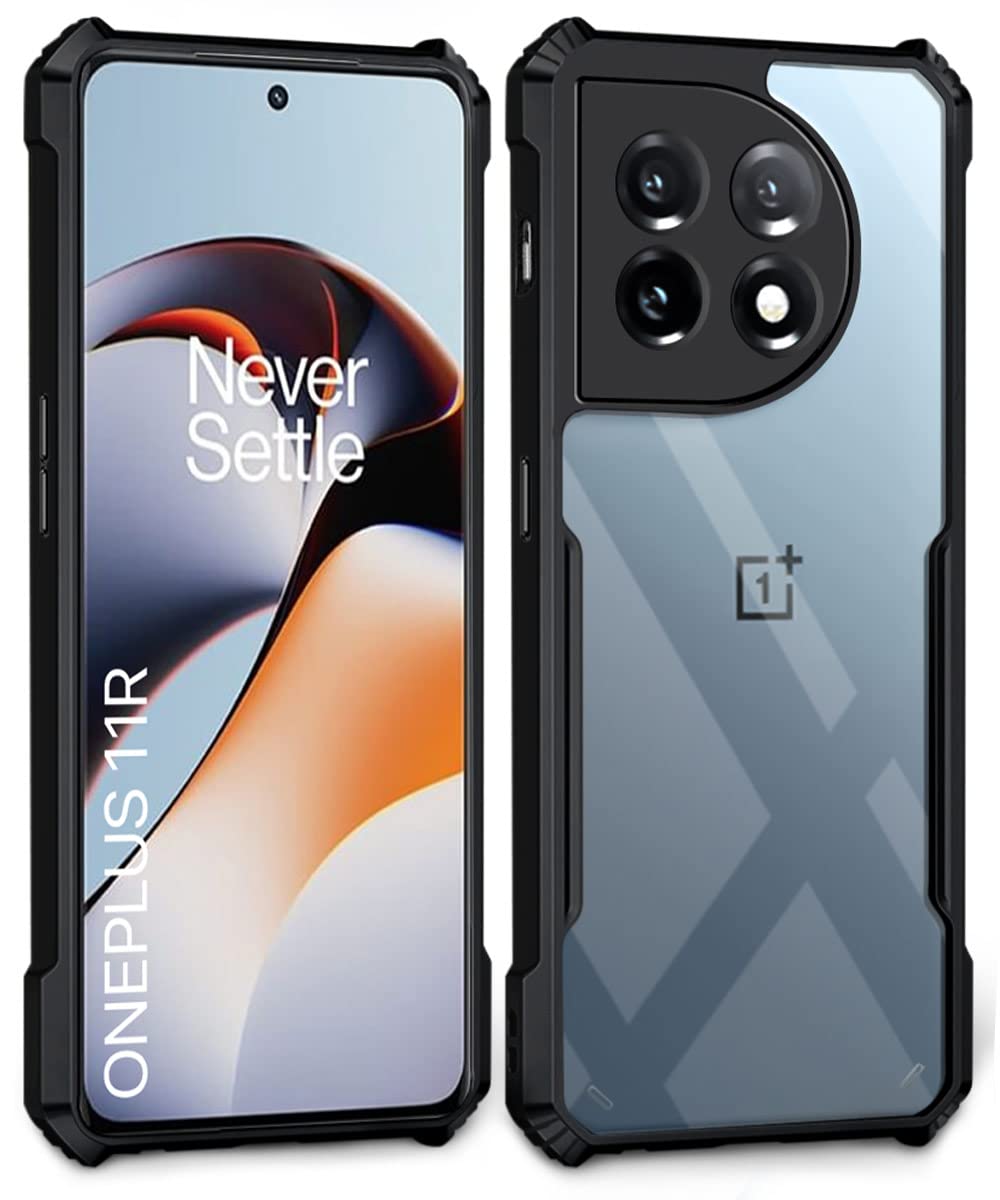 WOW IMAGINE Shock Proof Clear Back Case Mobile Cover for 1+ OnePlus 11R 5G (Hard | Hybrid PC + TPU | Full Armour Device & Camera Protection | Earthy Black) (B0BY2NS111) Amazon Price History, Amazon Price Tracker