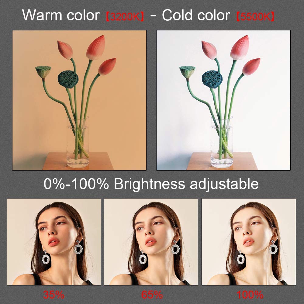 Luce diurna LED per flash da studio, 5500 K, 0-100% dimmerabile, lampada fotografica con 4 ante, 210 W, 19500 lumen, pannello per ritratti, fotografia di prodotti, live streaming, interviste e video