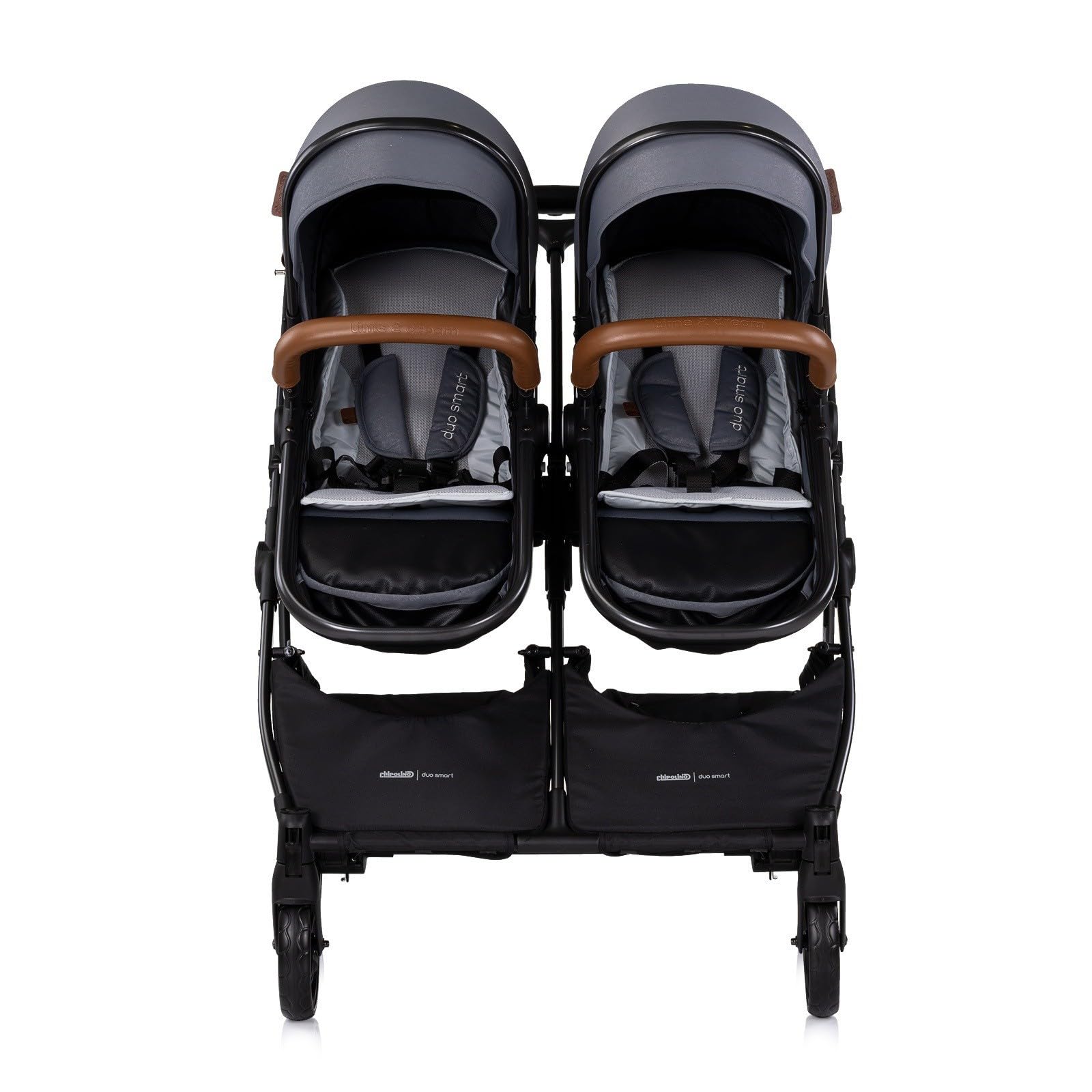 DUO SMART Passeggino gemellare o per bambini di età vicina, larghezza 79 cm, colore grigio senza cosy