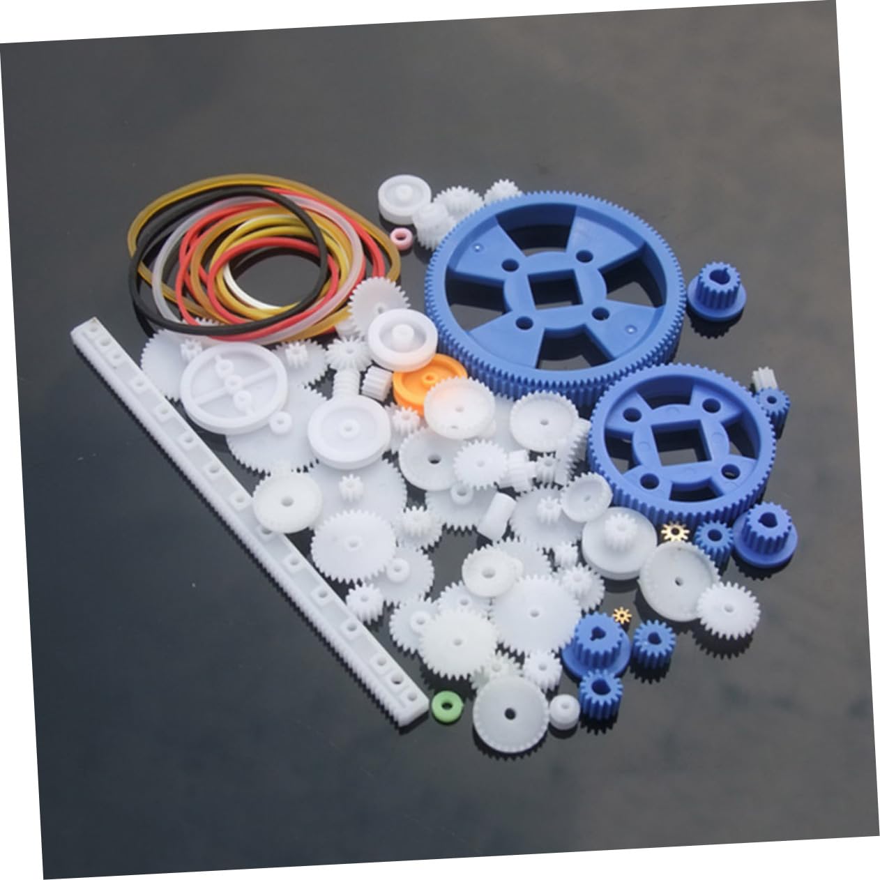 Abaodam 80pcs Robot Parts Plastic Gear Package Set for DIY Gear Toy Car Accessories