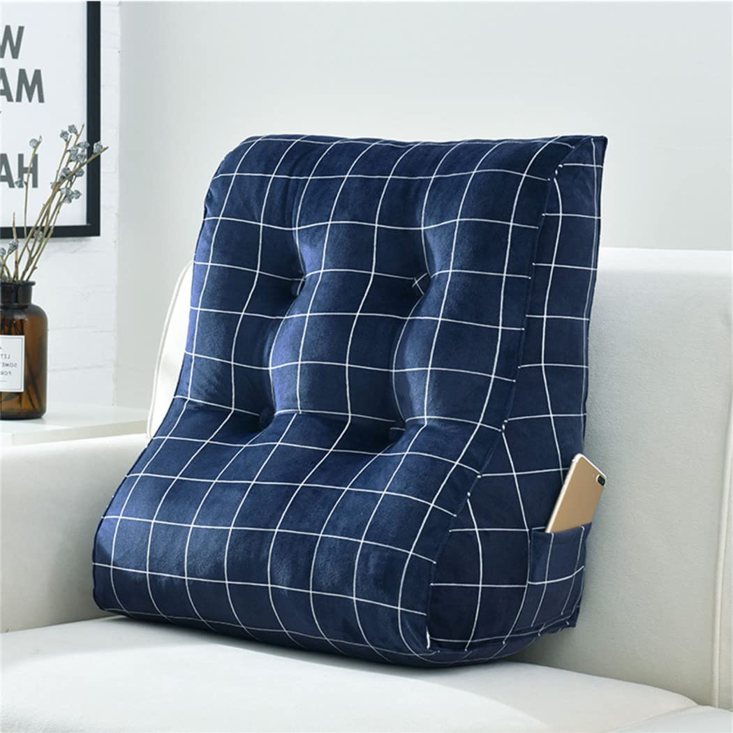 Coussin Triangulaire 40x40 Cm - Pour Canapé, Lit, Bureau - Housse Velours Amovible - 10