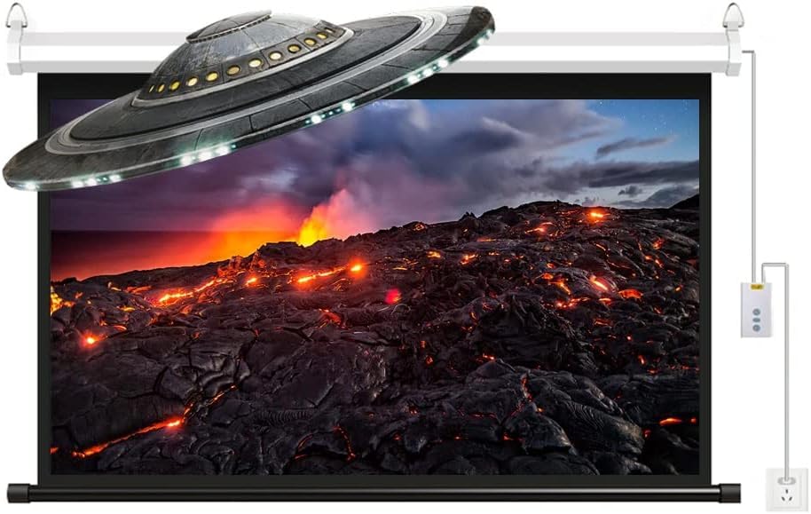 Pantalla de proyección motorizada 60 pulgadas 16:9 con control remoto