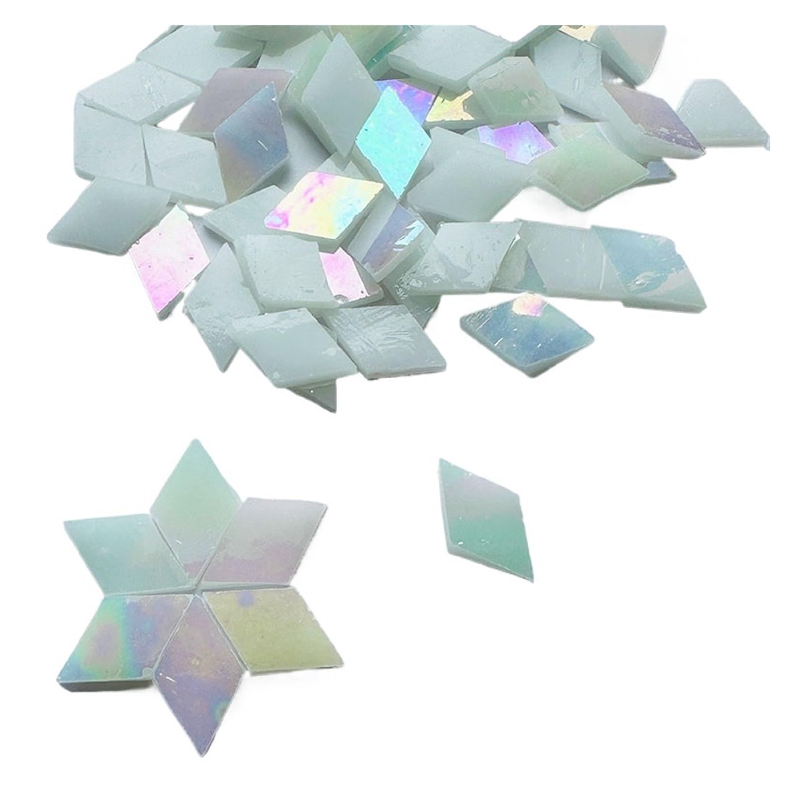 Mtadsbkfp Color3 Mixed Colour Stained Glass Mosaic Tiles, Ceramic And Glass Mosaic Tiles Multicolor 50G For Diy Craft Decoration(Color3)