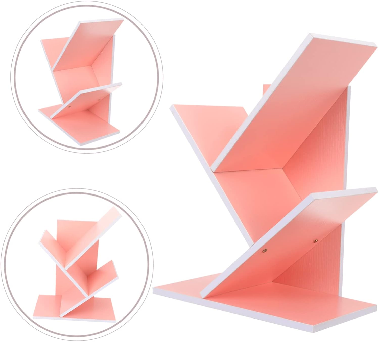 Ciieeo Tree Shape Desktop Bookshelf Multi Organizer for Home Office and Study Colorful Storage Rack for Books Magazines and Supplies Modern Decor for Desk Space