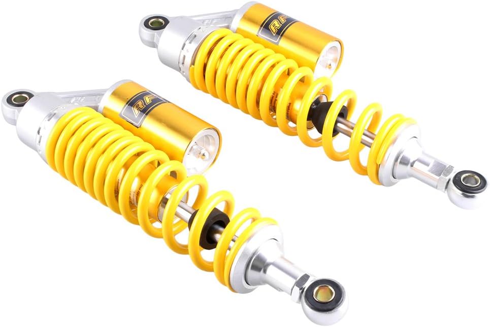 GZYF 340mm Universal Shock Absorber Adjustable Shocks Absorbers For ATV Go Kart Quad Dirt Sport Bikes (Yellow)