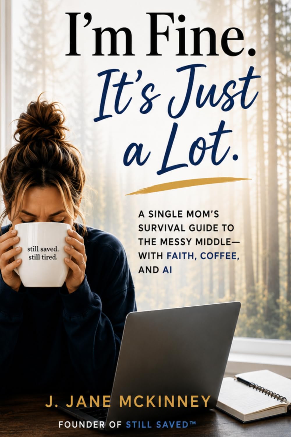 I'm Fine. It's Just A Lot.: A single mom’s survival guide to the messy middle – with faith, coffee, and AI