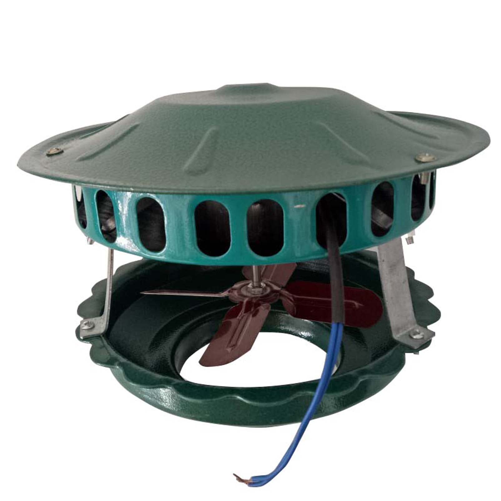 Anti-refoulement fumée cheminée 100W - Extracteur de toit mécanique pour conduit 10.3 à 18 cm