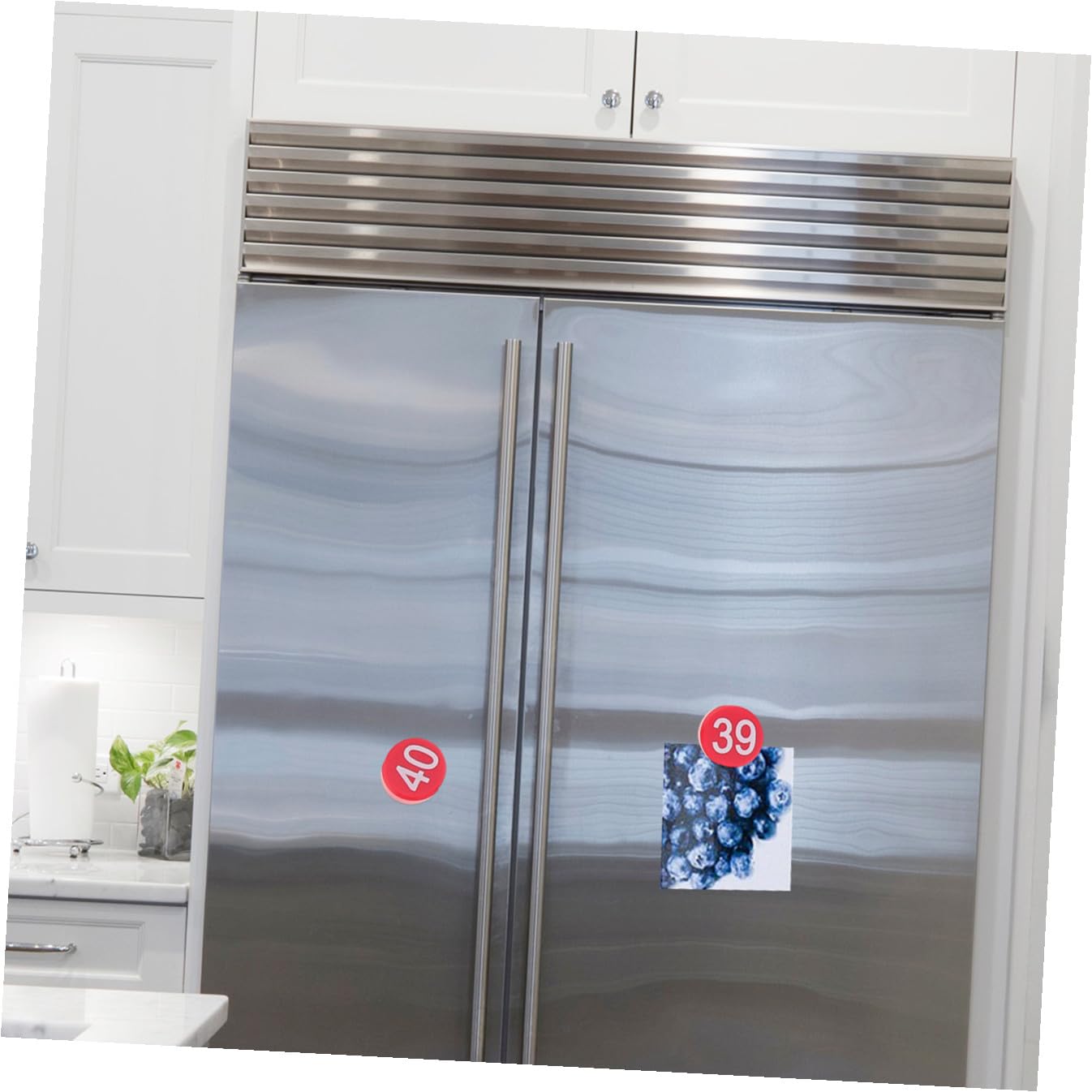 50 Stück Magnetische Zahlenaufkleber Rot für Kühlschrank