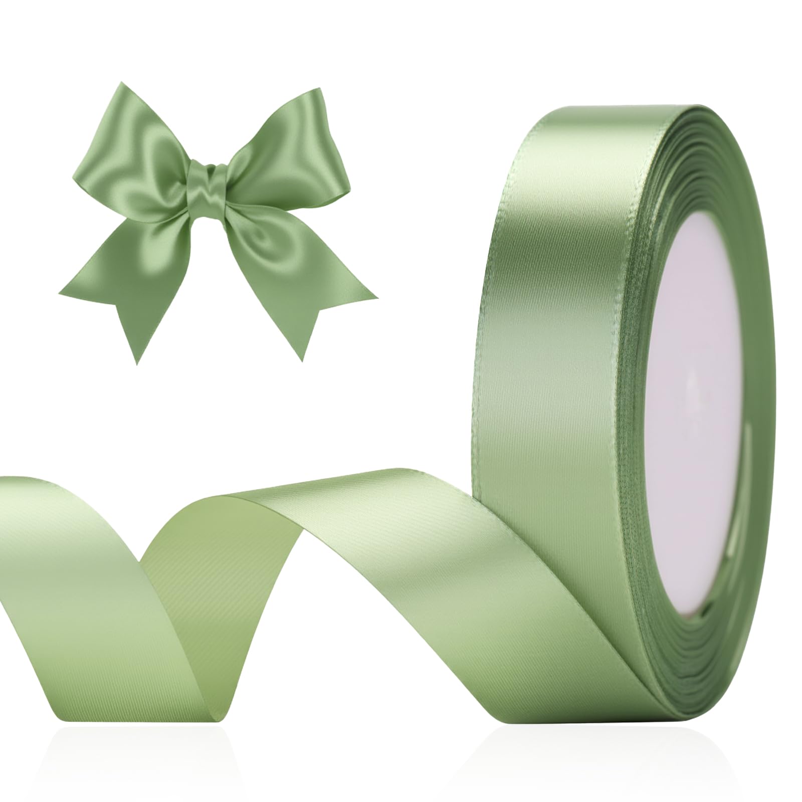 G2PLUS Baby Pink Satin Ribbons 10mm: Thick Fabric Gift Wrap Ribbons for Crafting, Party Decoration, 22m — view 10