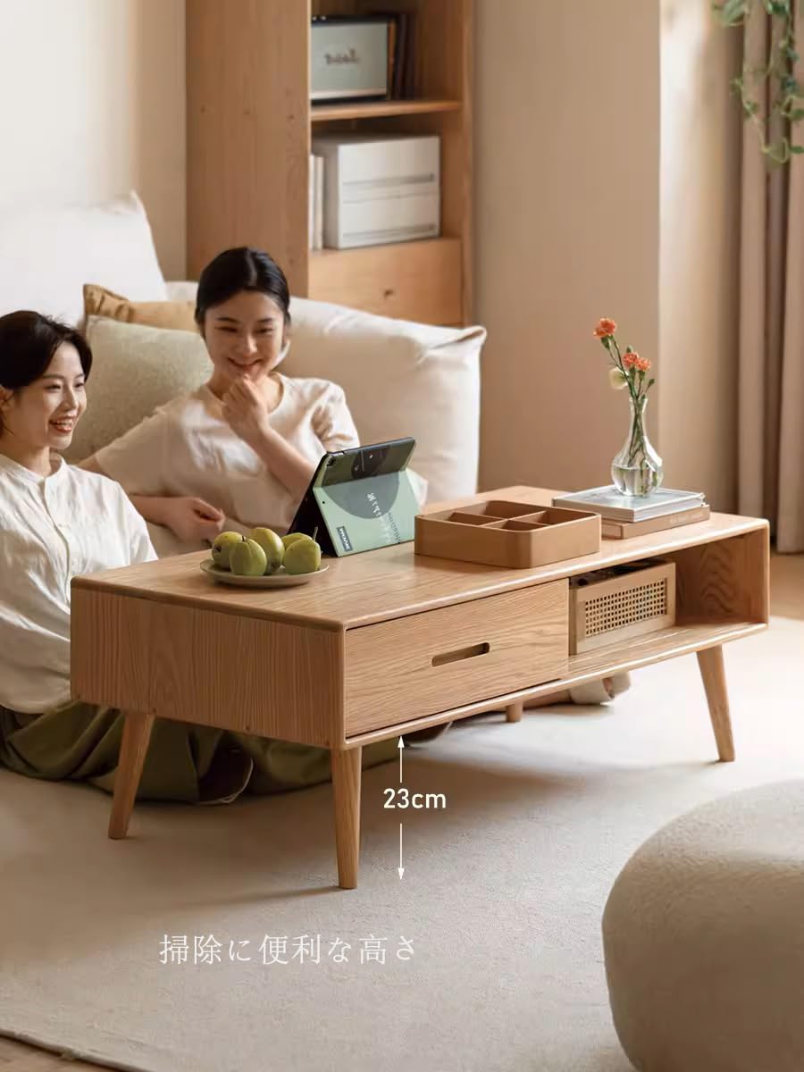 北米産オーク無垢材 センターテーブル(幅85cm) J04CT02_1 Amazon.co.jp