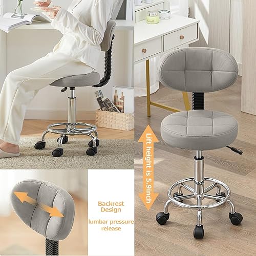 Miniatura 4 de Silla de dibujo de oficina con respaldo y reposapiés, silla de escritorio de oficina multiusos, silla de hogar, cojín de asiento grueso para el