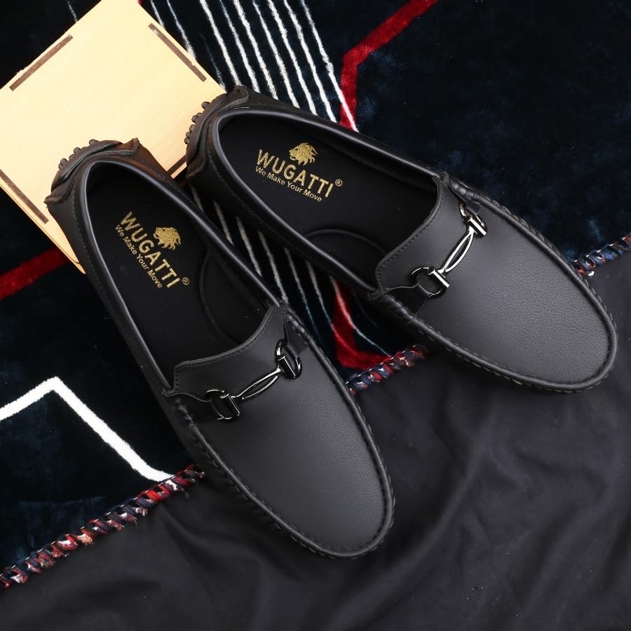 Image of WUGATTI Men's Suede Stylish, Comfortable & Casual Slip-On Loafers