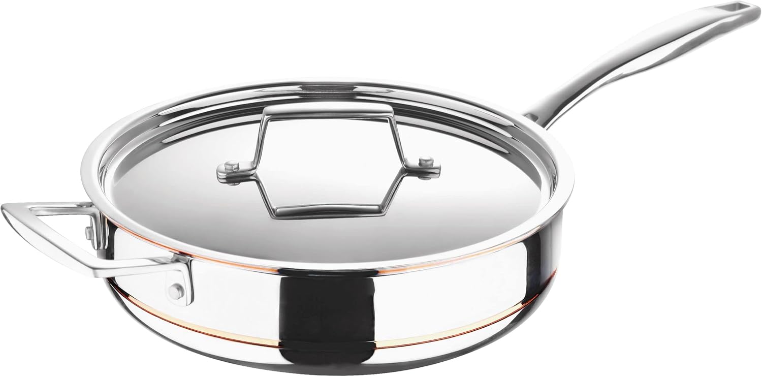 MasterPRO Copper Core 5 Ply 3 Quart Sauté Pan with Lid