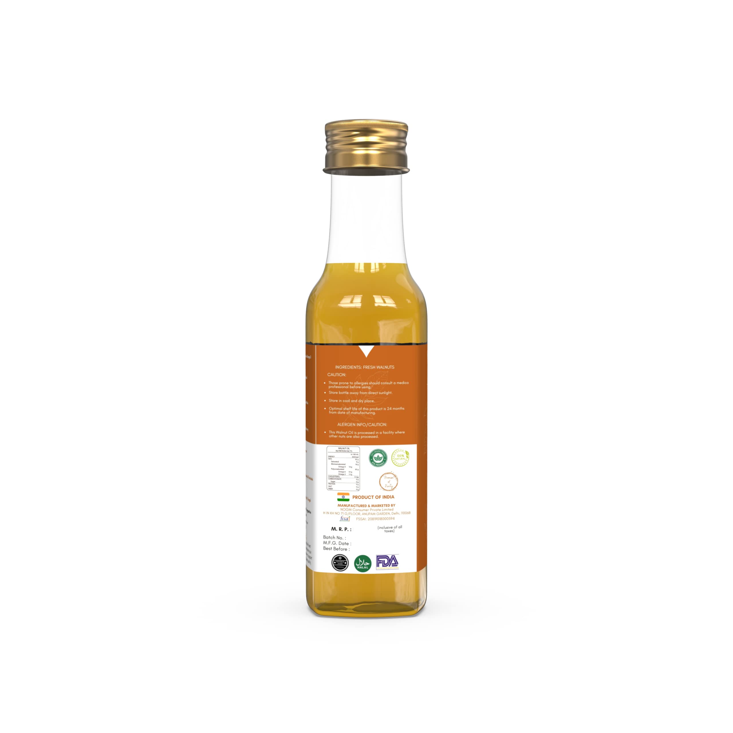 Gmore - Cold Pressed - Extra Virgin - Walnut Oil/Akhrot Tel - 100% Pure & Natural (100ml) - Image 5 thumbnail