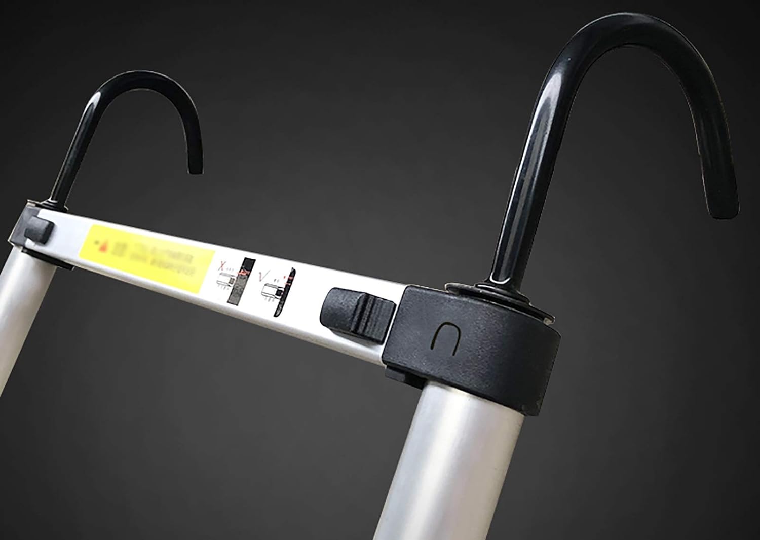 OKUOKA Ladders,Telesladder Long Telescoping Ladder with Hooks, Aluminum Telesextension Ladders for Home Loft Outdoor Work, Load 150Kg/2M