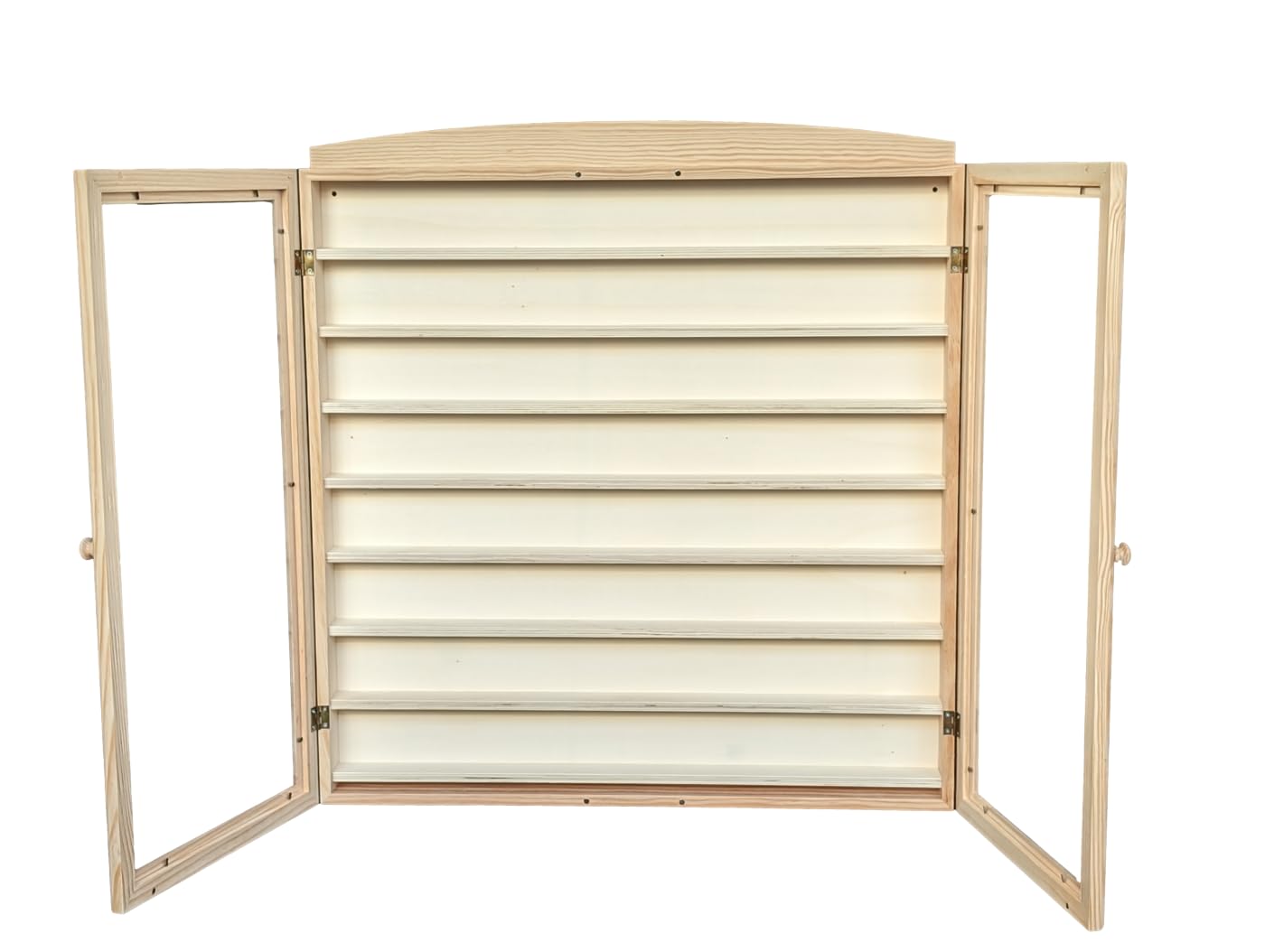 GRECA Vitrina Expositora. para Colecciones. Medidas: 66 * 6 * 70.5 cms. En Madera de Pino en Crudo. Se Puede Pintar.