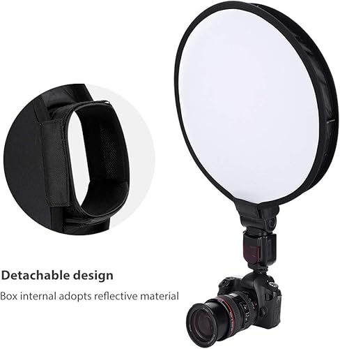 Miniatura 4 de Difusor de softbox de linterna de flash superior vertical vertical portátil de 15.7 in para Speedlite externo