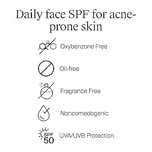 Neutrogena Clear Face Sunscreen Lotion for Acne-Prone Skin, Broad Spectrum SPF 50 Facial Sunscreen for Oily Skin, Oil-, Fragrance- & Oxybenzone-Free Water Resistant Sunscreen, 3 fl. oz