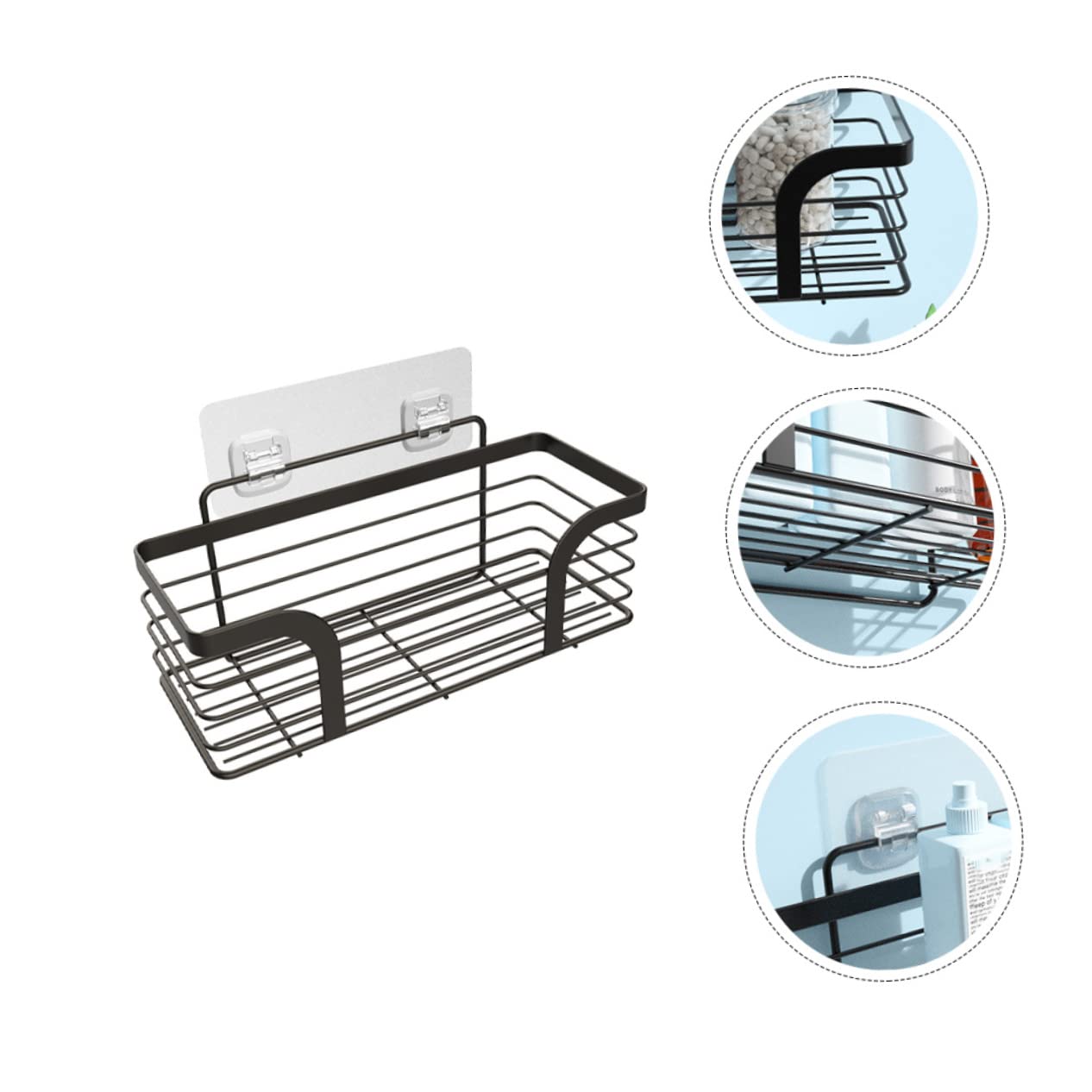 Organizador de Baño Adhesivo, Estantería Baño Esquina de Acero Inoxidable, Instalación sin Taladro, Bordes Redondeados, Adecuado para Ducha