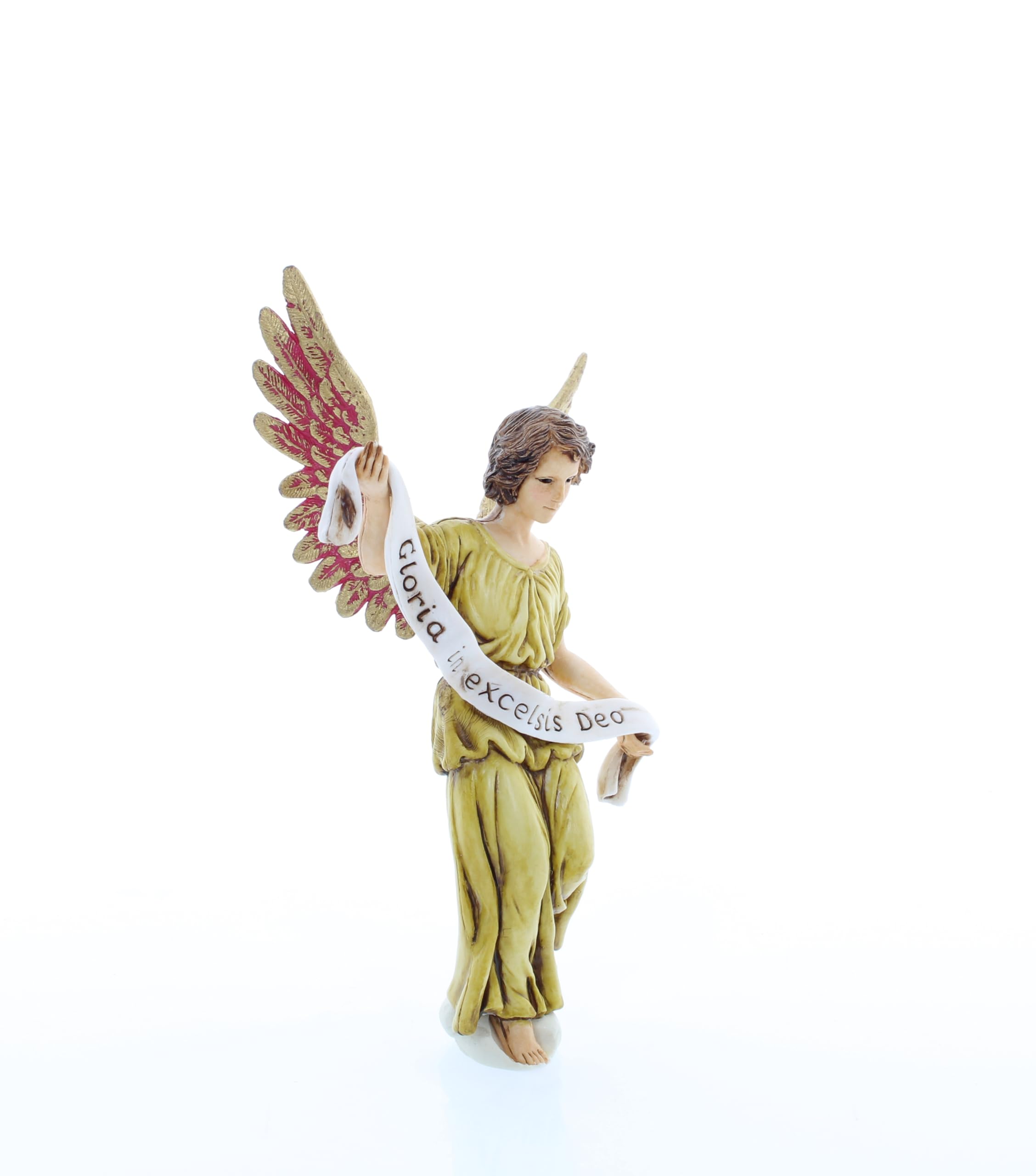 Moranduzzo Inginocchiato Con Pecora Per Presepe 13 Cm – Statuina Indistruttibile In Polimero, Pittura A Mano, Made In Italy, Scultore Martino Landi
