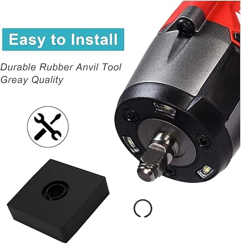 Miniatura 4 de (5+5 juegos) Clip de anillo de retención de impacto de 38 y 12 con junta tórica para llave de impacto Milwaukee tipo eléctriconeumático, herramienta