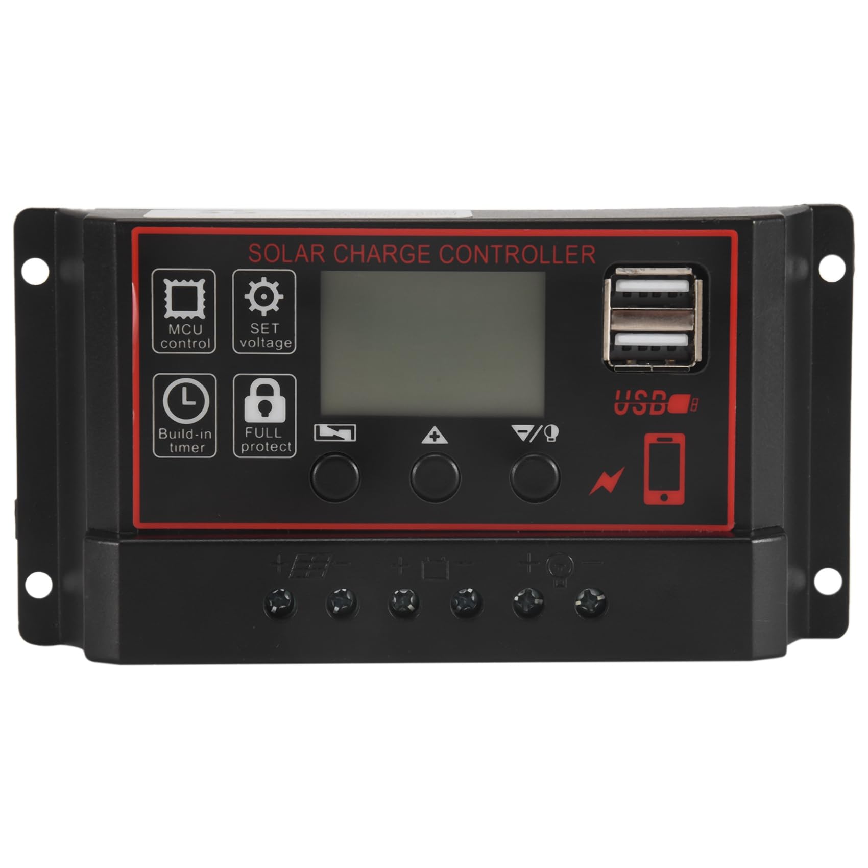ximie 100A Solar Charge Controller Solar Panel Controller 12V 24V LCD Display Solar Panel Battery Regulator with USB Port
