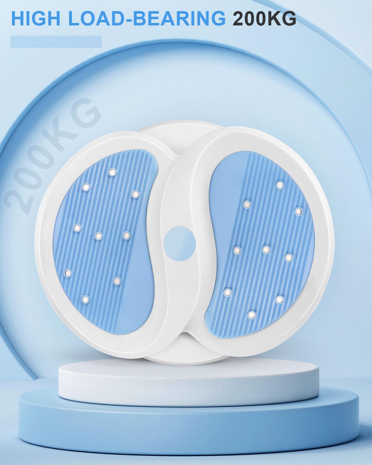 MAIKEHIGH Twist Disque de Taille, Taillentwister Disque de Torsion Fitness Maison avec Corde de Traction Multifonctionnel Massage des Pieds Corps Twist Waist Disc Board - Bleu