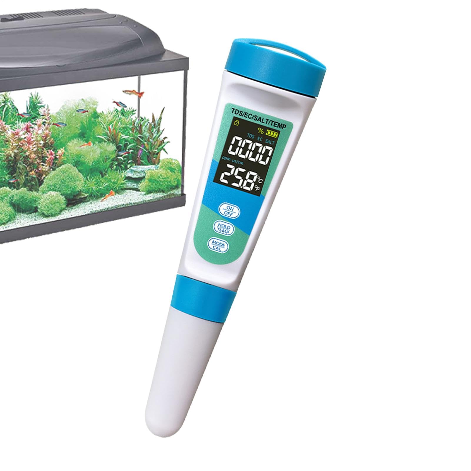 Medidor de prueba de agua, medidor de salinidad para acuario Kit de prueba