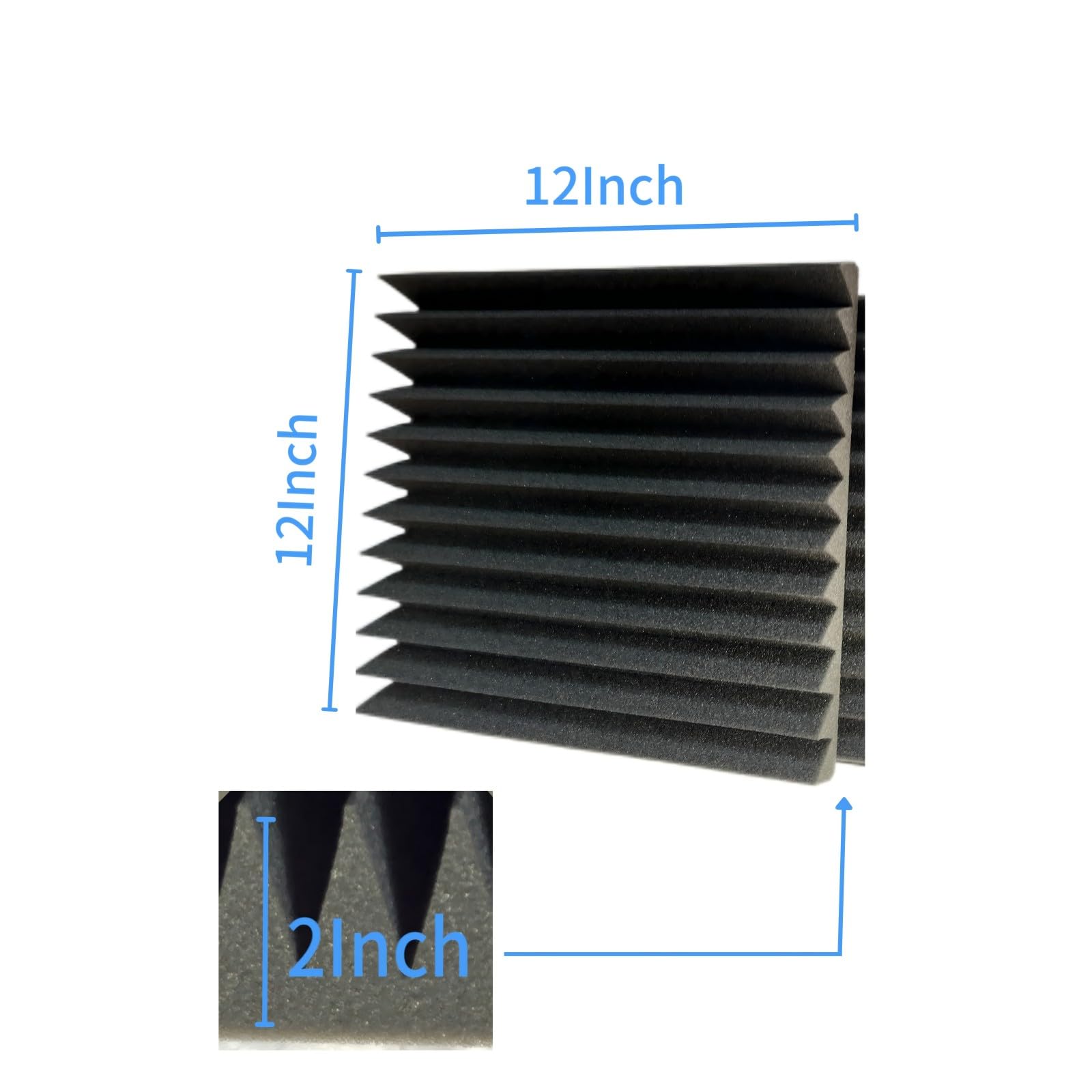 Paquete de 24 paneles acústicos, paneles de pared, paneles de sonido, utilizados para insonorización, paneles de espuma insonorizada para paredes (12 negros + 12 morados)