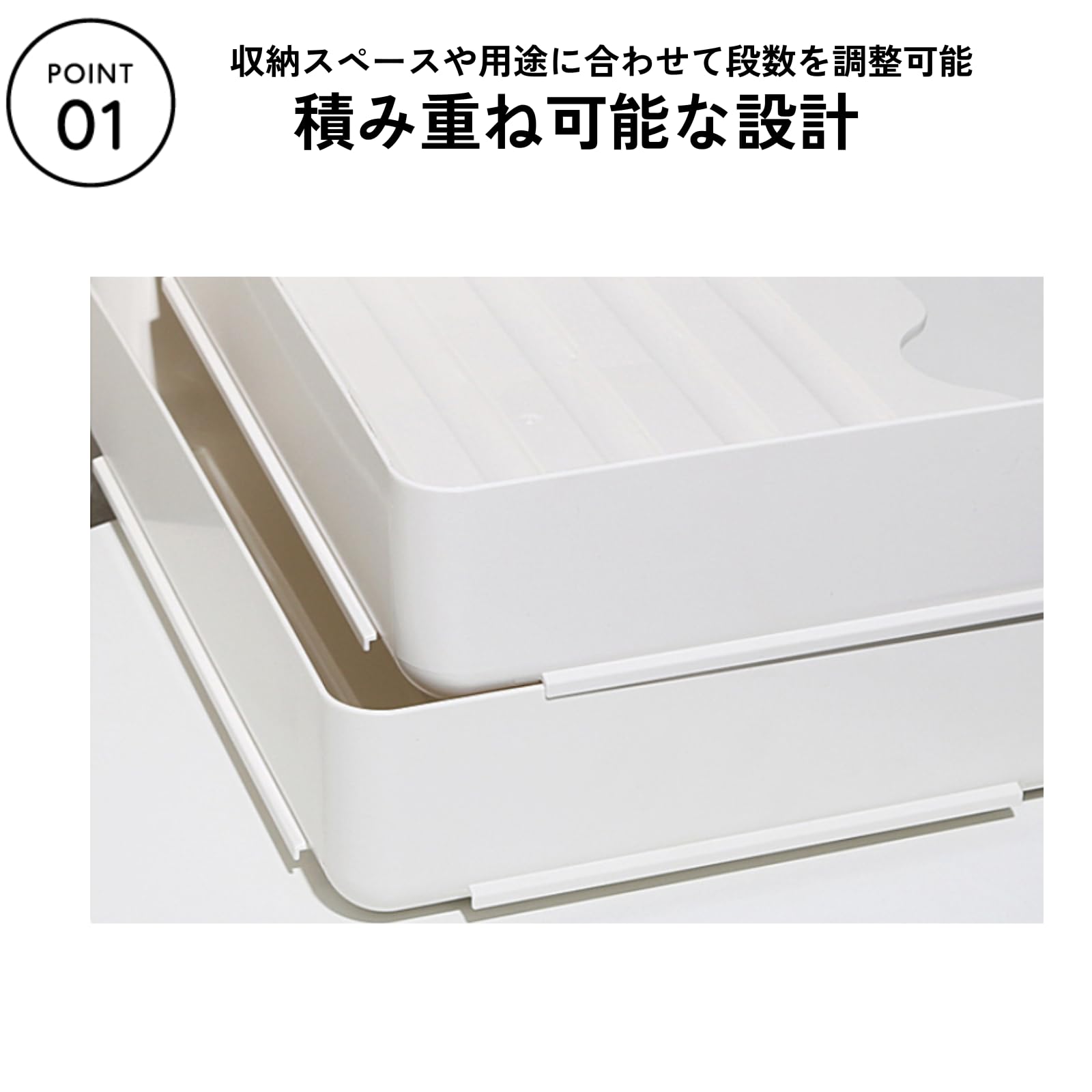 Amazon.co.jp: DIZLAS 横置き書類トレー 4段 収納ケース A4 ホワイト