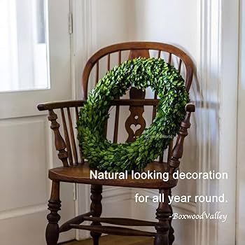 Amazon｜BoxwoodValley プリザーブドツゲリース 16インチ 通年グリース