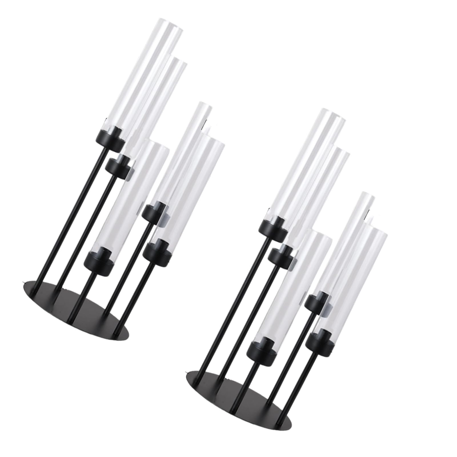YROHGKPN Of 2 Iron and Clear Acrylic Stands with Sturdy Base Ideal for Families Having Children or Pets Stable