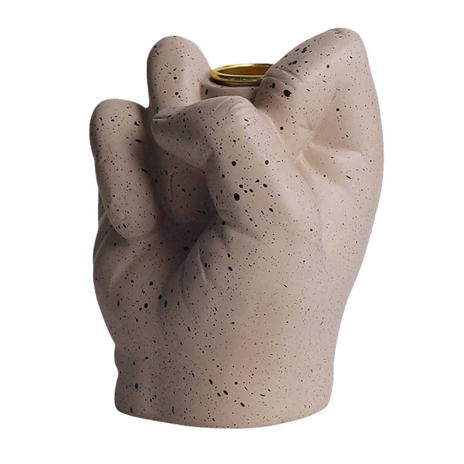 CRFFZ Middle Finger Candlestick Party Resin Novelty Gesture Hand Light Holder Stand Base Room Decor Novelty Holder