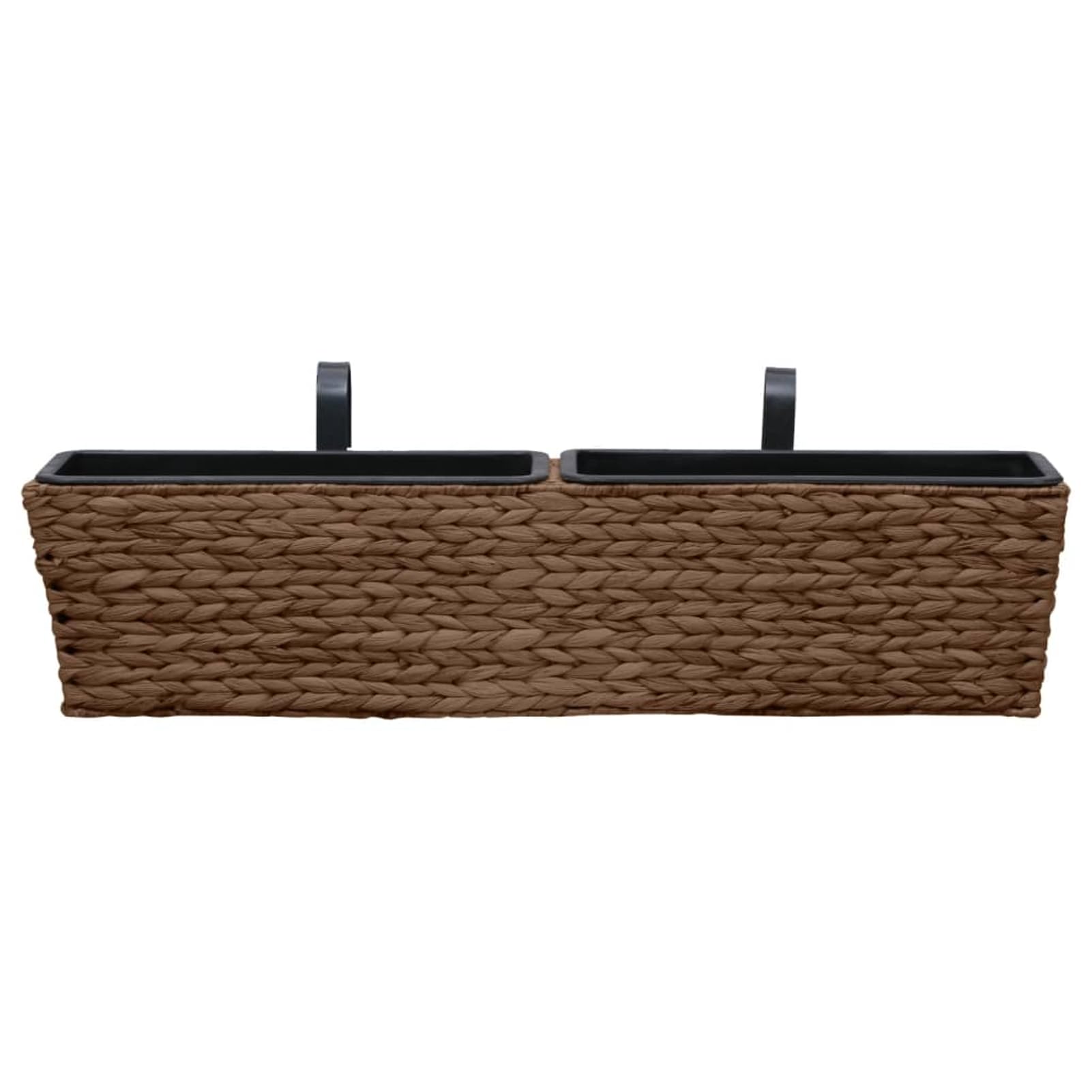 Gecheer Wasserhyazinthe Blumentopfset 2 Blumentöpfe Braun für Balkon und Innenbereich