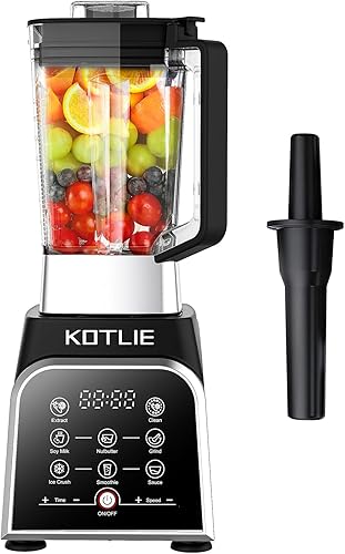 KOTLIE Blender Batidora de 68 onzas para batido y licuado de encimera, 1200 W 28000 RPM procesadores de alimentos de alta velocidad, licuadora de