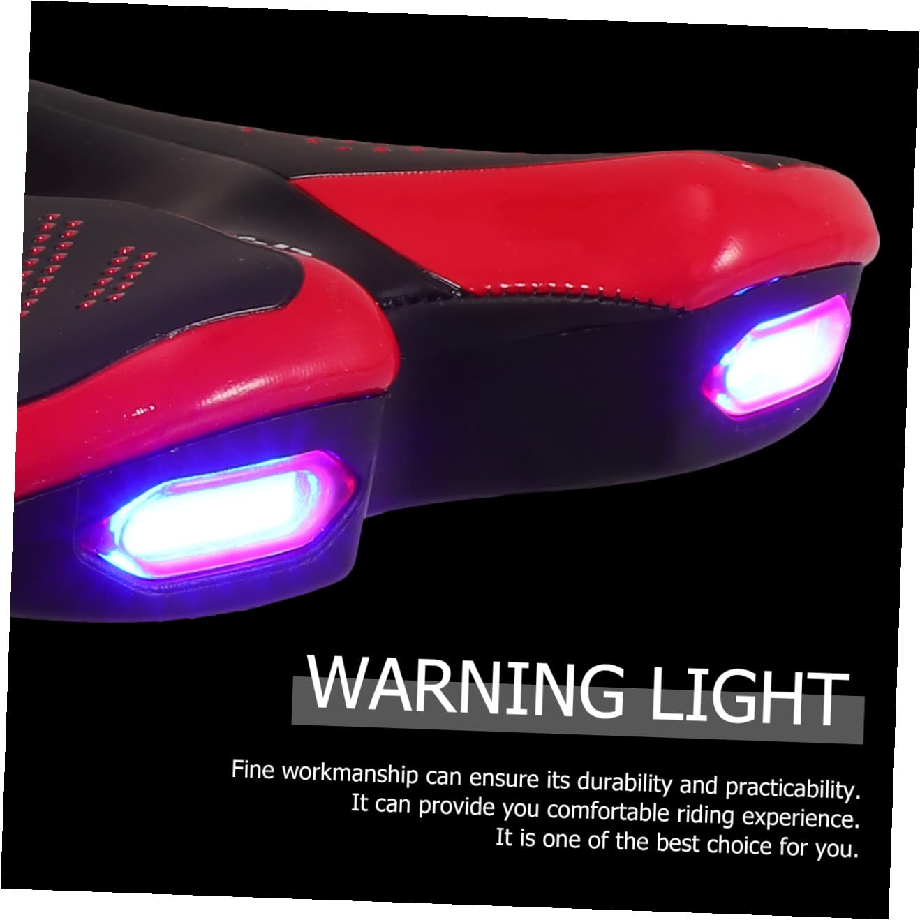 BESTonZON Seggiolino per Bicicletta Cuscino del Sedile della Bici Mountain Bike Imbottito Posto a Sedere Sella slipmat seggiolino Bici con Luce Fornitura Bici Bici Poliuretano