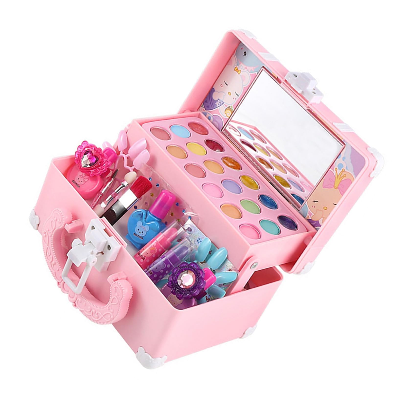 Kinder Schminkset aus Abs in Rosa, Simuliertes Rollenspiel Make Up
