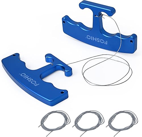 FOSHIO PlateLine - Removedor de emblemas de aleación de aluminio para automóvil, con 3 cables PE adicionales de 22.3 pulgadas para instalación de