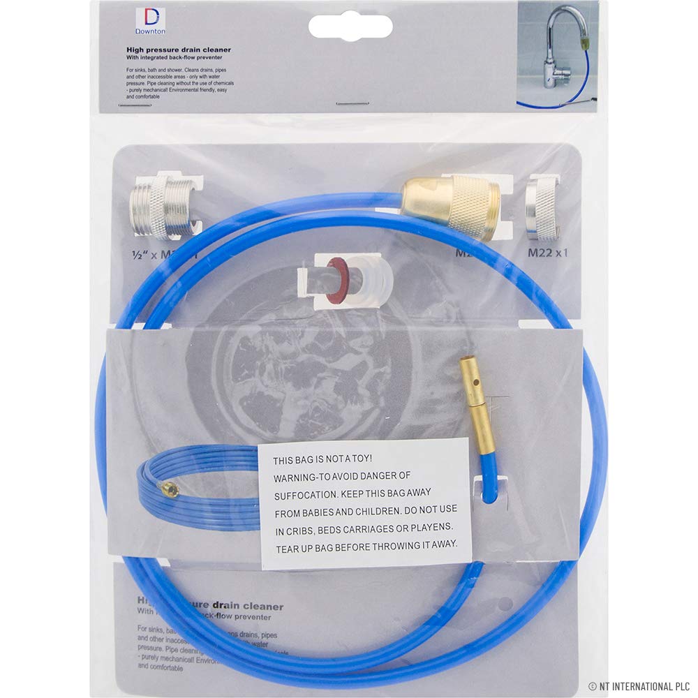 Bargainsgalore New Kitchen Pipe Cleaner High Pressure Clean Drains Sinks Bath Shower Repair