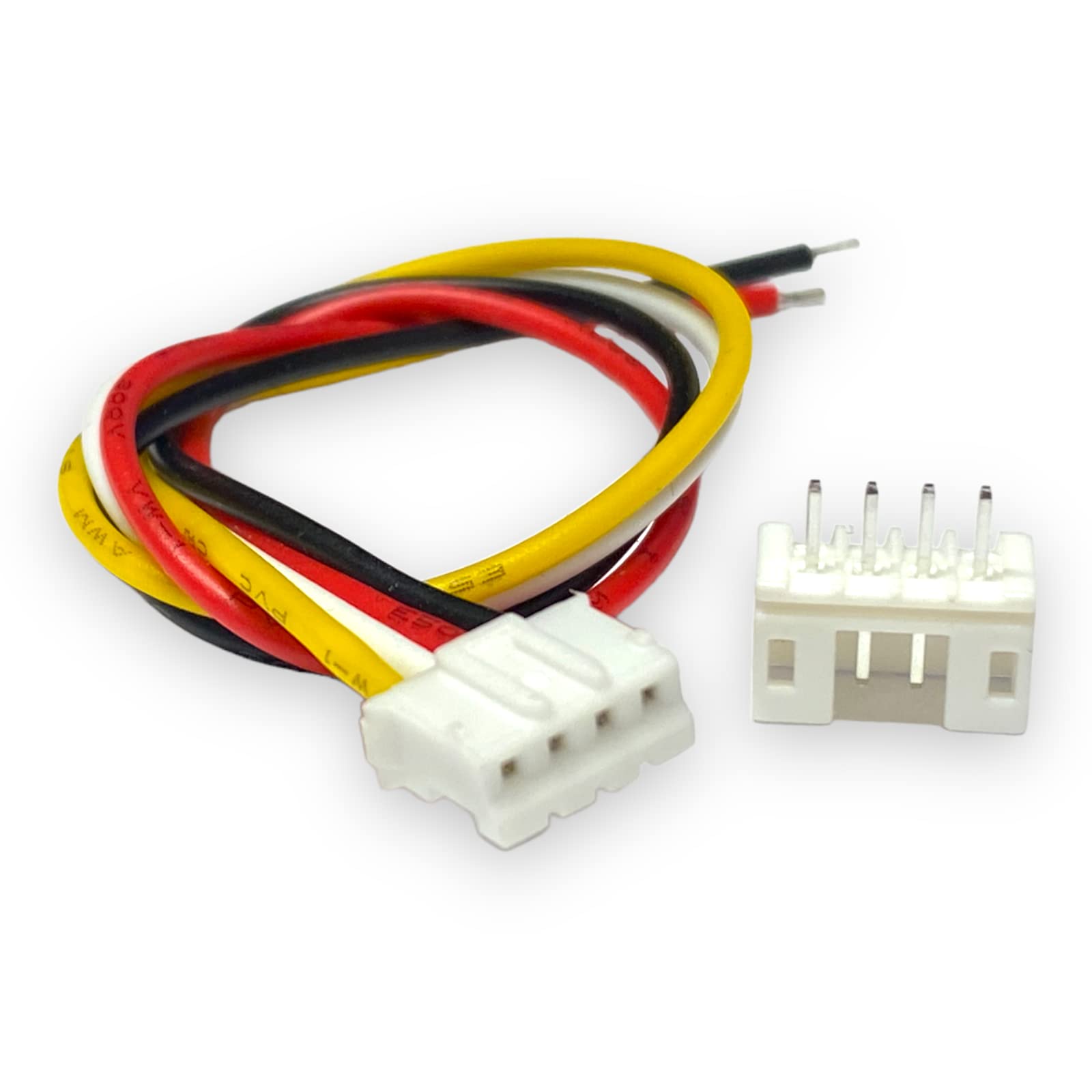 VUNIVERSUM 10 Stück Premium 4Pin 2.0 PH 2.0mm Micro JST Stecker inkl. 15cm 28AWG PVC Elektronik Kabel + 4P Buchse Lose