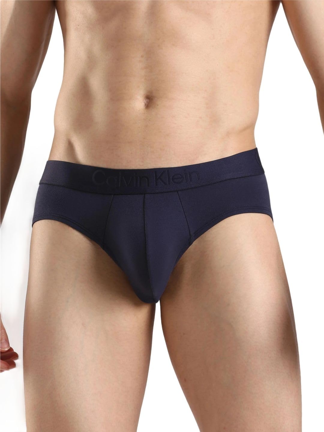 Blue Solid Low Rise Brief-image-17