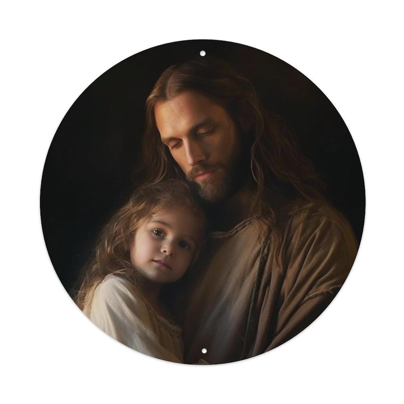 Jesus And The Child Religious Metal Tin Sign