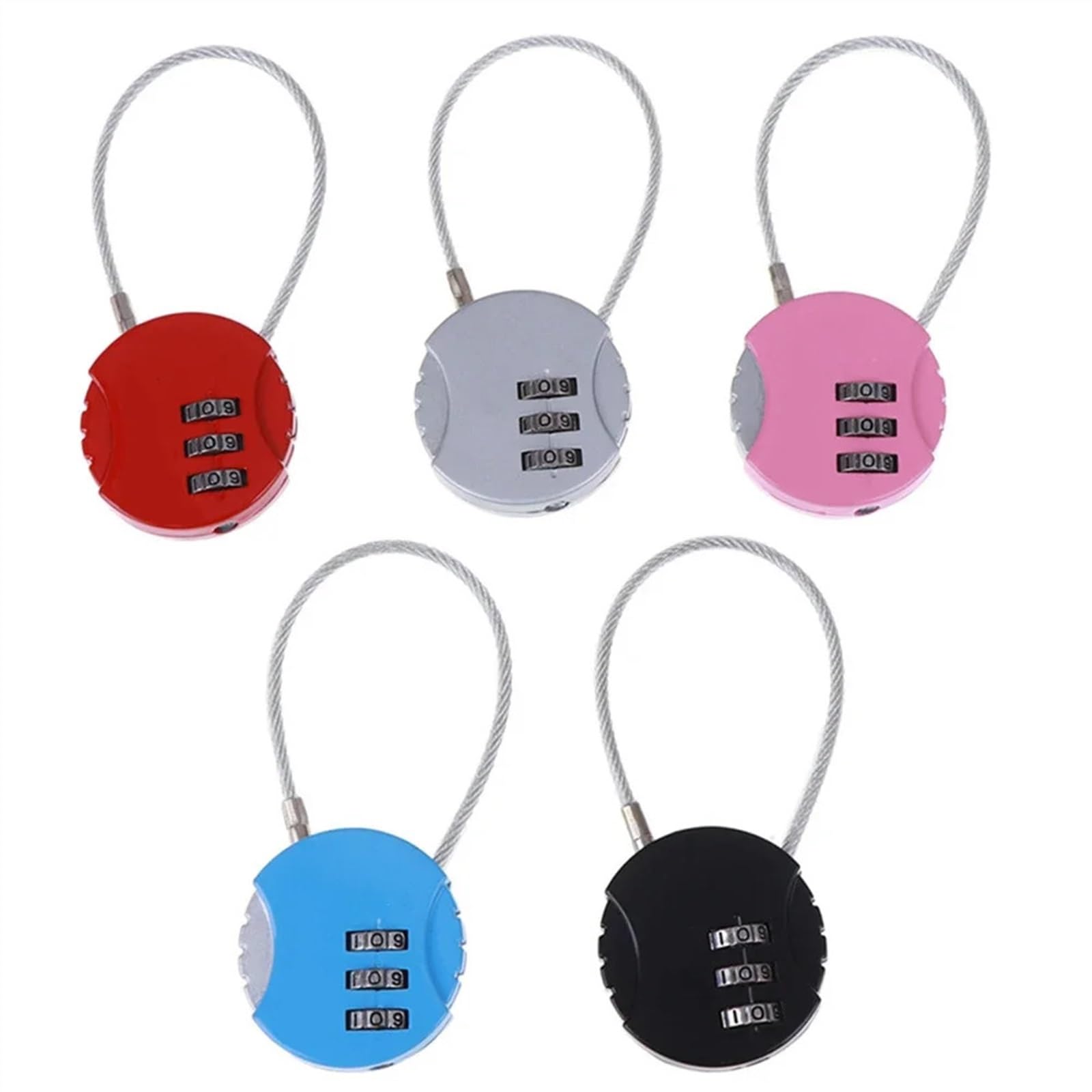 Cadenas à combinaison en métal noir à 3 chiffres pour la sécurité de vos bagages légers