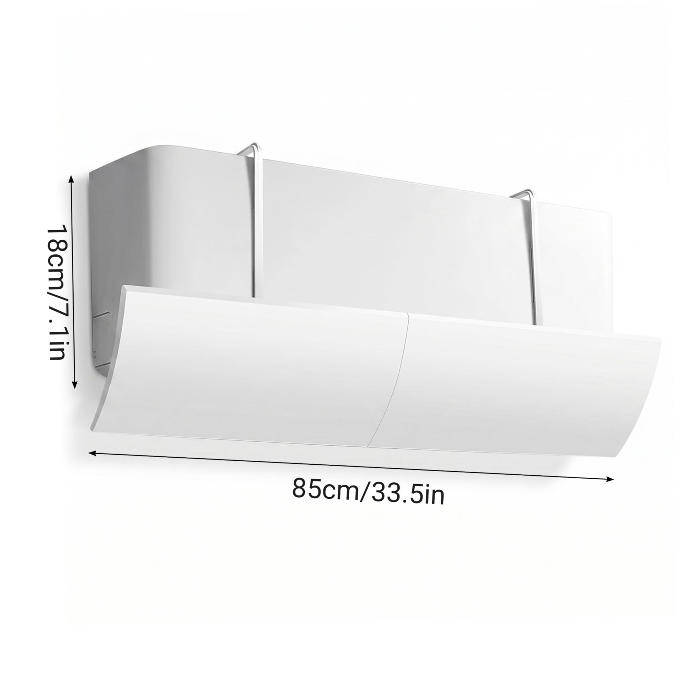 Deflector de ventilación de CA retráctil sin taladros y sin herramientas: deflector de soplado antidirecto para la mayoría de las unidades de aire acondicionado 22, 83-37, 80 (blanco)