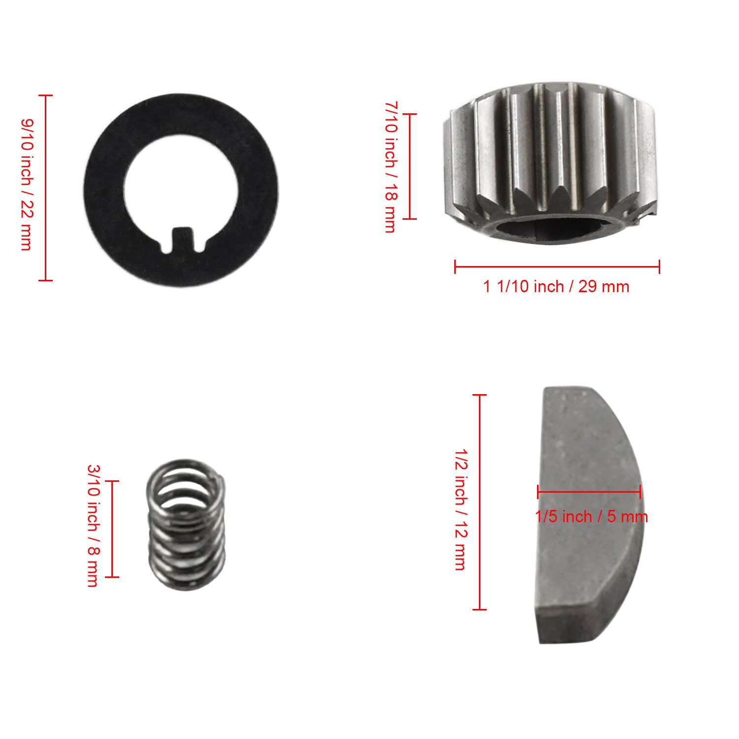 GLFLOW Hinterradgetriebe-Kit Für Toro Rasenmäher - 12-tlg., Passt Für 10655, 10656 Uvm.