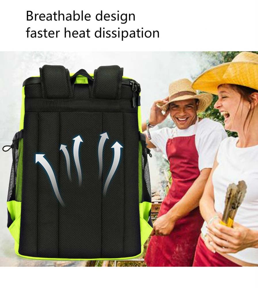 SCOSAO Cooler Backpack 36 Cans,Leak-Proof Insulated Backpack 30L Large Capacity,Double Deck Cooler Bag Up to 12 Hours,Soft Lightweight Lunch Backpack for Men Women to Work Beach Camping Picnic