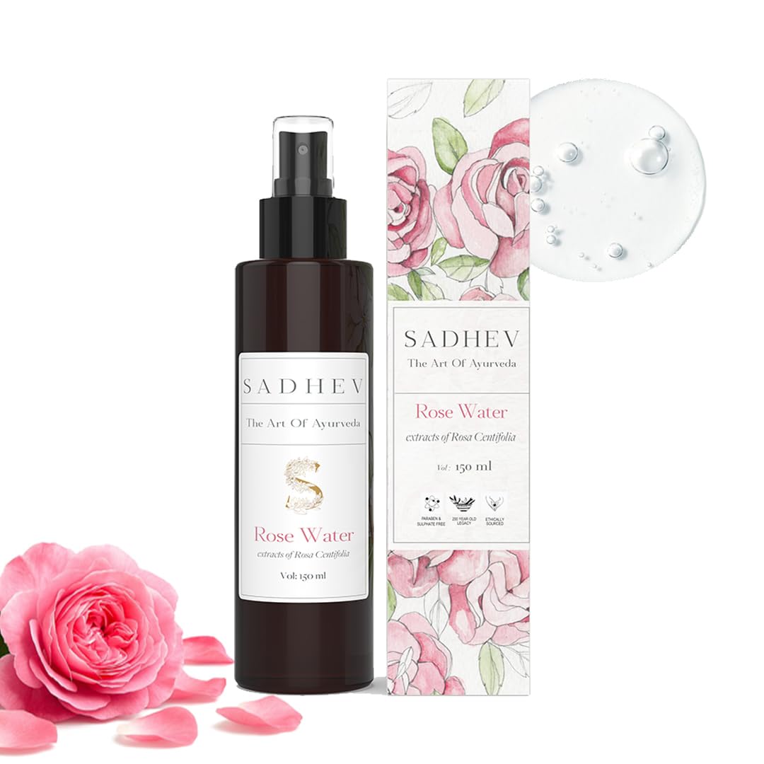 Ayurvedic Rose water with Extract of Rose Centifolia - 150ml