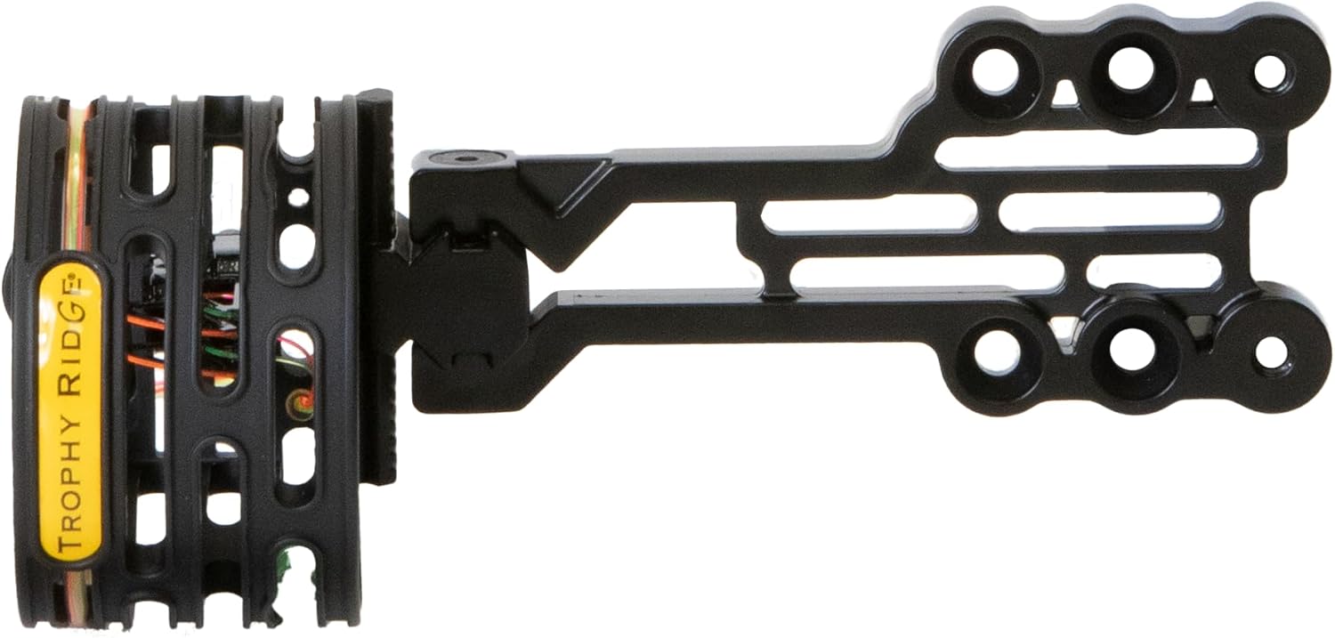Trophy Ridge Ridgeline Bow Sight, 5 0.019" Ultra-Bright Pins, Reversable Sight Mount and Level Ambidextrous Design